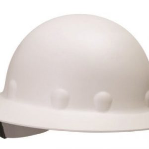 Fibre Metal P1 Roughneck Full Brim Injection Molded Fiberglass Hard Hat with Ratchet Suspension, White