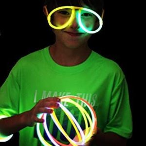 JOYIN Glow Sticks Bulk 200 8″ Glowsticks (Total 456 PCs 7 Colors); Bracelets Glow Necklaces Glow-in-The-Dark Light-up July 4th Christmas Halloween Party Supplies Pack, Football Party Supplies