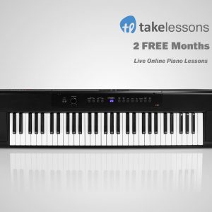 Artesia A-61 61-Key Digital Piano with Power Supply, Sustain Pedal & 2 Months Free of Live Online Piano Lessons from TakeLessons