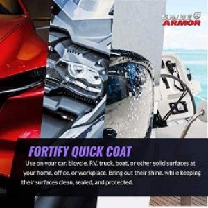 SHINE ARMOR Fortify Quick Coat – Ceramic Coating – Car Wax Polish Spray – Waterless Car Wash & Wax – Hydrophobic Top Coat Polish & Polymer Paint Sealant Detail Protection