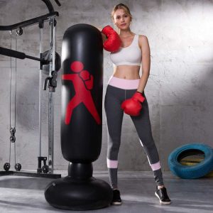 MENGDUO Inflatable Free Standing Punching Bag, Heavy Training Bag, Adults Teenage Fitness Sport Stress Relief Boxing Target