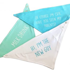 Baby Boy Premium Bandana Bibs Gift Set – Unique Baby Shower Or Newborn Gift – Pack of 3 Bibs with Funny Cute Quotes