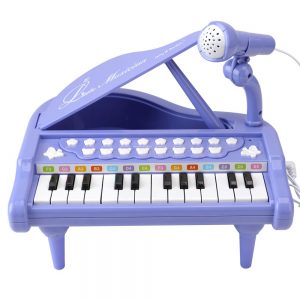 Amy&Benton Baby Piano Toy Toddler Piano Keyboard Toy for Girls Birthday Gift Toys- Musical Instruments for Kids Portable Electronic Keyboard Piano Toy 24 Keys Purple