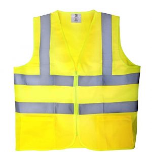TR Industrial OSHA Class 2 Neon Yellow Zipper Knitted Safety Vest, Size XXX-Large, Pack of 5