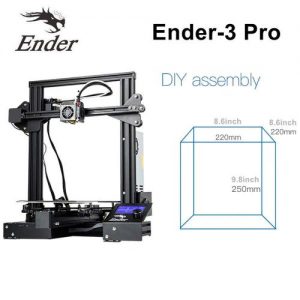 Creality Ender 3 Pro 3D Printer 8.6″ x 8.6″ x 9.8″ with Meanwell Power Supply and Removable Cmagnet Build Surface Plates