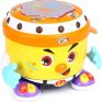 fisca Baby Musical Drum Toys, Learning Educational Toy for Baby & Toddler – Electronic Drum Instruments Set with Lights for 1 2 3 Year Old Boys and Girls