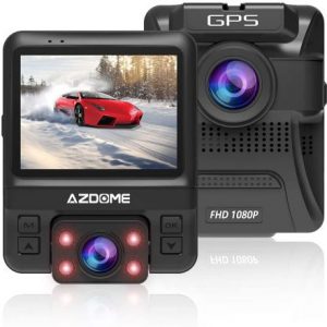 Dash Cam Built-in GPS,AZDOME 2.4 inch 6 LCD 1080P FHD Car Camera DVR Recorder with Sony IMX 323 Sensor 170° Wide Angle, WDR, Night Vision