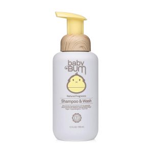 Baby Bum Shampoo & Wash | Tear Free Foaming Soap for Sensitive Skin with Nourishing Coconut Oil | Natural Fragrance | Gluten Free and Vegan | 12 FL OZ