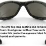 3M Safety Glasses, Virtua CCS Protective Eyewear 11873, Removable Foam Gasket, Gray Lenses, Anti-Fog, Corded Ear Plug Control System