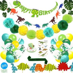 69 Pack Dinosaur Party Supplies Little Dino Party Decorations Set for Kids Birthday Party, Baby Shower, Bridal shower Decorations By REZIPO