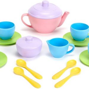 Green Toys Tea Set – BPA Free, Phthalates Free Play Toys for Gross Motor, Fine Skills Development. Kitchen Toys