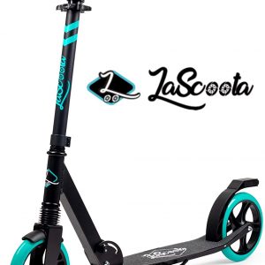 Lascoota Scooters for Kids 8 Years and up – Quick-Release Folding System – Dual Suspension System + Scooter Shoulder Strap 7.9″ Big Wheels Great Scooters for Adults and Teens
