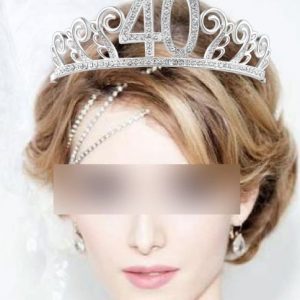 40th Birthday Gifts for Women, 40th Birthday Tiara and Sash, 40th Birthday Party Supplies| 40 & Fabulous Black Glitter Satin Sash, Tiara Birthday Crown, 40th Birthday Party Supplies and Decorations
