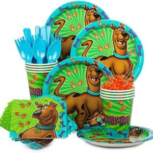 Scooby Doo Birthday Party Kit Serves 8 – Plates, Napkins, Cups, Spoons. Forks, Knives