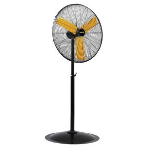 Master 30 Inch Industrial High Velocity Pedestal Fan-Direct Drive, All-Metal Construction with OSHA-Compliant Safety Guards, 3 Speed Settings (MAC-30P), Black