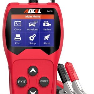 ANCEL BA201 Car 12V 100-2000 CCA Battery Load Tester Automotive Starter Cranking Alternator Charging System Digital Analyzer Auto Bad Cell Test Tool – Red