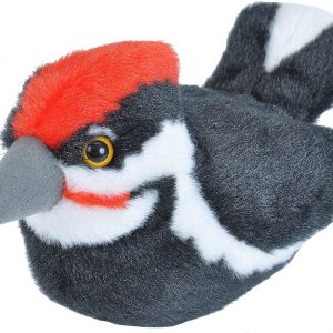 Wild Republic Audubon Birds Pileated Woodpecker Plush with Authentic Bird Sound, Stuffed Animal, Bird Toys for Kids and Birders