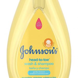 Johnson’s Head-To-Toe Gentle Baby Wash & Shampoo, Tear-Free, Sulfate-Free & Hypoallergenic Wash for Baby’s Sensitive Skin & Hair, 27.1 fl. oz