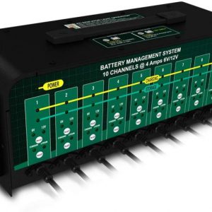 Battery Tender 10-Bank Charger: Selectable 6V / 12V, 4 Amp Automotive Battery Charger with 10 Banks – Smart and Switchable Multi Bank Battery Charger and Maintainer Station – 021-0134-DL-WH