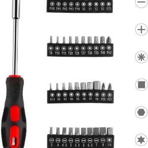MVPOWER 95 Piece Home Mechanics Repair Tool Kit, General Household Tool Set with Durable and Long Lasting Tools bike tool kit Mixed Tool Set with Plastic Toolbox Perfect for DIY, Home Maintenance