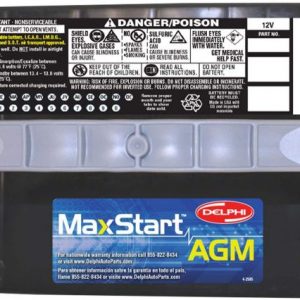 Delphi BU9034R MaxStart AGM Premium Automotive Battery, Group Size 24F / 34R (Reverse Terminal)