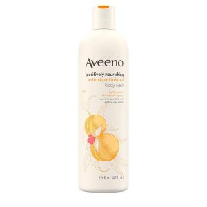 Aveeno Positively Nourishing Antioxidant Infused Body Wash with White Peach & Ginger, Lightly Scented Daily Nourishing Body Wash, 16 fl. oz