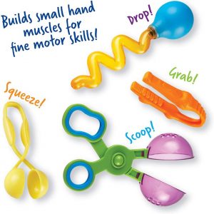 Learning Resources Helping Hands Fine Motor Tool Set Toy, Fine Motor and Sensory Toy, Ages 3+ (LER5558),Multi-color
