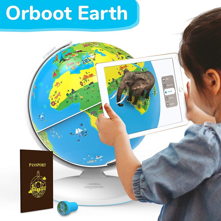 Shifu Orboot (App Based): Augmented Reality Interactive Globe For Kids, Stem Toy For Boys & Girls Ages 4+ Educational Toy Gift (No Borders, No Names On Globe)