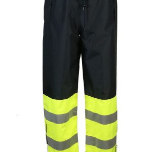Safety Depot Two Tone Lime Yellow Black Reflective Class E Safety Draw String Pants Water Resistant High Visibility and Light Weight 737c-3 (5XL)