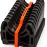 Camco 20ft (43051) Sidewinder RV Sewer Hose Support, Made From Sturdy Lightweight Plastic, Won’t Creep Closed, Holds Hoses In Place – No Need For Straps