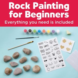 Creativity for Kids Hide & Seek Rock Painting Kit – Arts & Crafts For Kids – Includes Rocks & Waterproof Paint