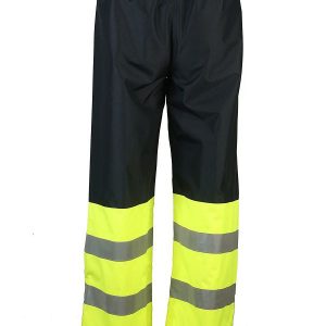 Safety Depot Two Tone Lime Yellow Black Reflective Class E Safety Draw String Pants Water Resistant High Visibility and Light Weight 737c-3 (5XL)