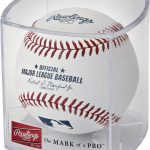 Rawlings Official 2020 Baseball of Major League Baseball (MLB), with Display Case (ROMLB-R), White/Red/Navy