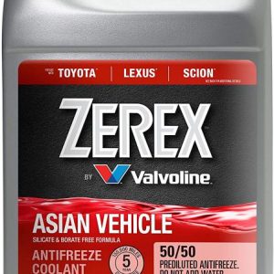 Zerex Asian Vehicle Red Silicate and Borate Free 50/50 Prediluted Ready-to-Use Antifreeze/Coolant 1 GA