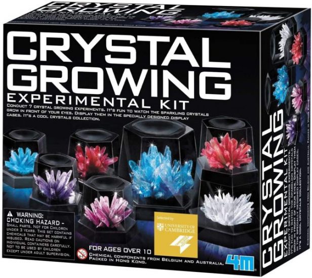 4M 5557 Crystal Growing Science Experimental Kit – Easy DIY Stem Toys Lab Experiment Specimens, A Great Educational Gift for Kids & Teens, Boys & Girls