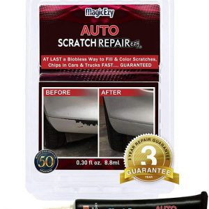 MagicEzy Auto Scratch Repairezy: (Silver Metallic Kit) – Repair Car Paint Chips in Seconds – Precise Color Match – Touch-Up Filler – No Messy Drips
