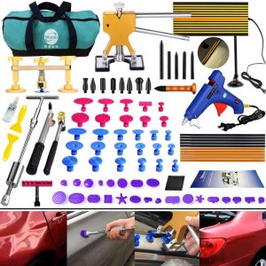 DIY Paintless Dent Repair Kit – Gliston 89pcs Dent Puller Tools Slide Hammer for Car Hail Damage Dent & Ding Remover