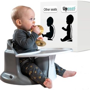 Upseat Baby Chair Booster Seat with Tray for Upright Posture and Healthy Hips