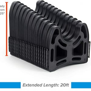 Camco 20ft (43051) Sidewinder RV Sewer Hose Support, Made From Sturdy Lightweight Plastic, Won’t Creep Closed, Holds Hoses In Place – No Need For Straps