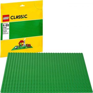 LEGO Classic Green Baseplate 2304 Supplement for Building, Playing, and Displaying LEGO Creations, 10in x 10in, Large Building Base Accessory for Kids and Adults (1 Piece)