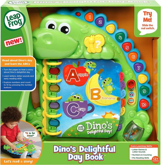 LeapFrog Dino’s Delightful Day Alphabet Book, Green