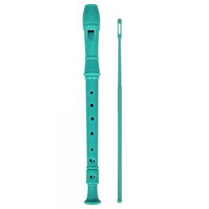 ABS Soprano Descant Recorder Clarinet 8 Holes German Style C Key with Fingering Chart Cleaning Stick for Kids Beginners
