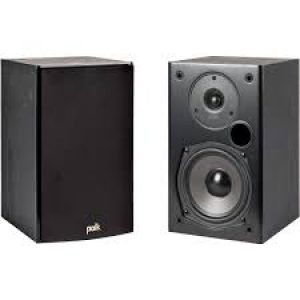 Polk Audio T15 100 Watt Home Theater Bookshelf Speakers – Hi-Res Audio with Deep Bass Response | Dolby and DTS Surround | Wall-Mountable| Pair