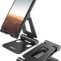 Nulaxy A4 Cell Phone Stand, Fully Foldable, Adjustable Desktop Phone Holder Cradle Dock Compatible with Phone 11 Pro Xs Xs Max Xr X 8, iPad mini, Nintendo Switch, Tablets (7-10″), All Phones