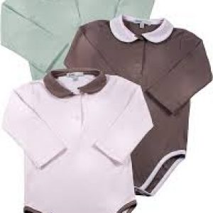 Baby Boys’ 100% Pima Cotton Bodysuits – Blue Green Long Sleeve 2 pc Set