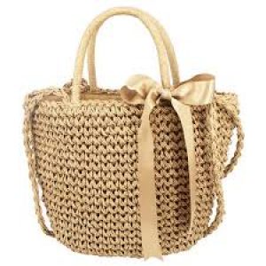 Hogoo Women Woven Tote Handbags Straw Crossbody Shoulder Bag for Summer Beach