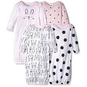 Gerber Baby Girls’ 4 Pack Gowns
