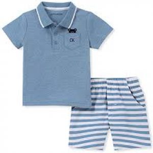 Calvin Klein Baby Boys’ 2 Pieces Polo Shorts Set