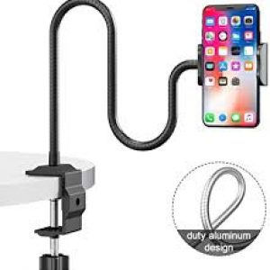 Cellphone Holder for Bed, Universal Phone Stand 360 Adjustable Strong Metal Lazy Arm Clamp Bracket Mount Compatible with Phone 11/11pro/x/xs/xr/8+/8/7+/7, More 4.0″-6.5″ Devices