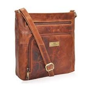 Genuine Leather Crossbody Handbag for Women – Shoulder bag for Womens Handmade by LEVOGUE (BROWN OILY HUNTER)